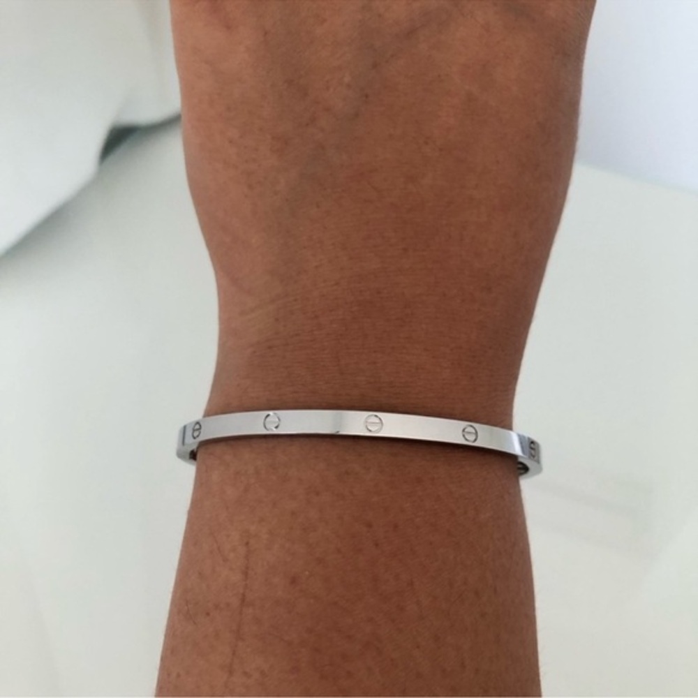 NEW Small Model Screw Cuff Bangle Love Bracelet with Screwdriver in Silver
